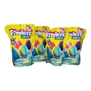 Fizzlers Rainbow Unicorn Eggs Foam Bomb 4-Pack Lot of 4 Bags - 16 Eggs Total new